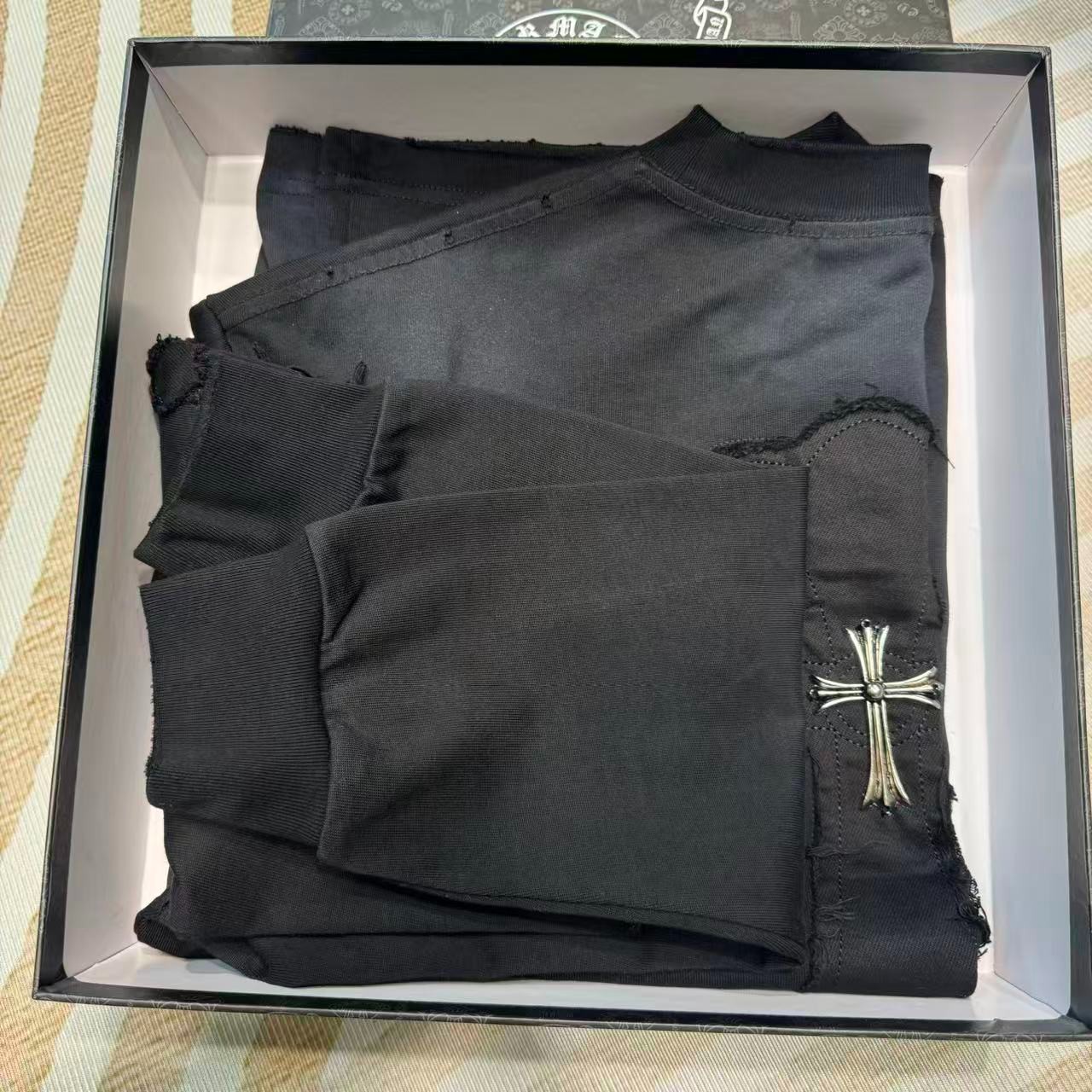 【CT8090】秋冬时尚轻奢水洗做旧重工刺绣圆领纯棉卫衣男女同款