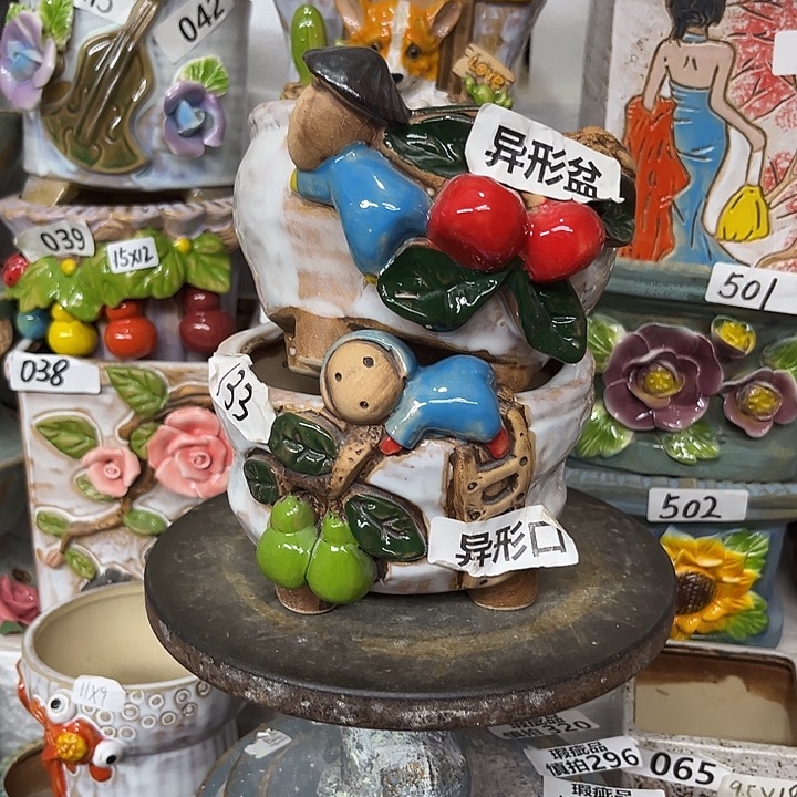 粗陶材质多肉花盆