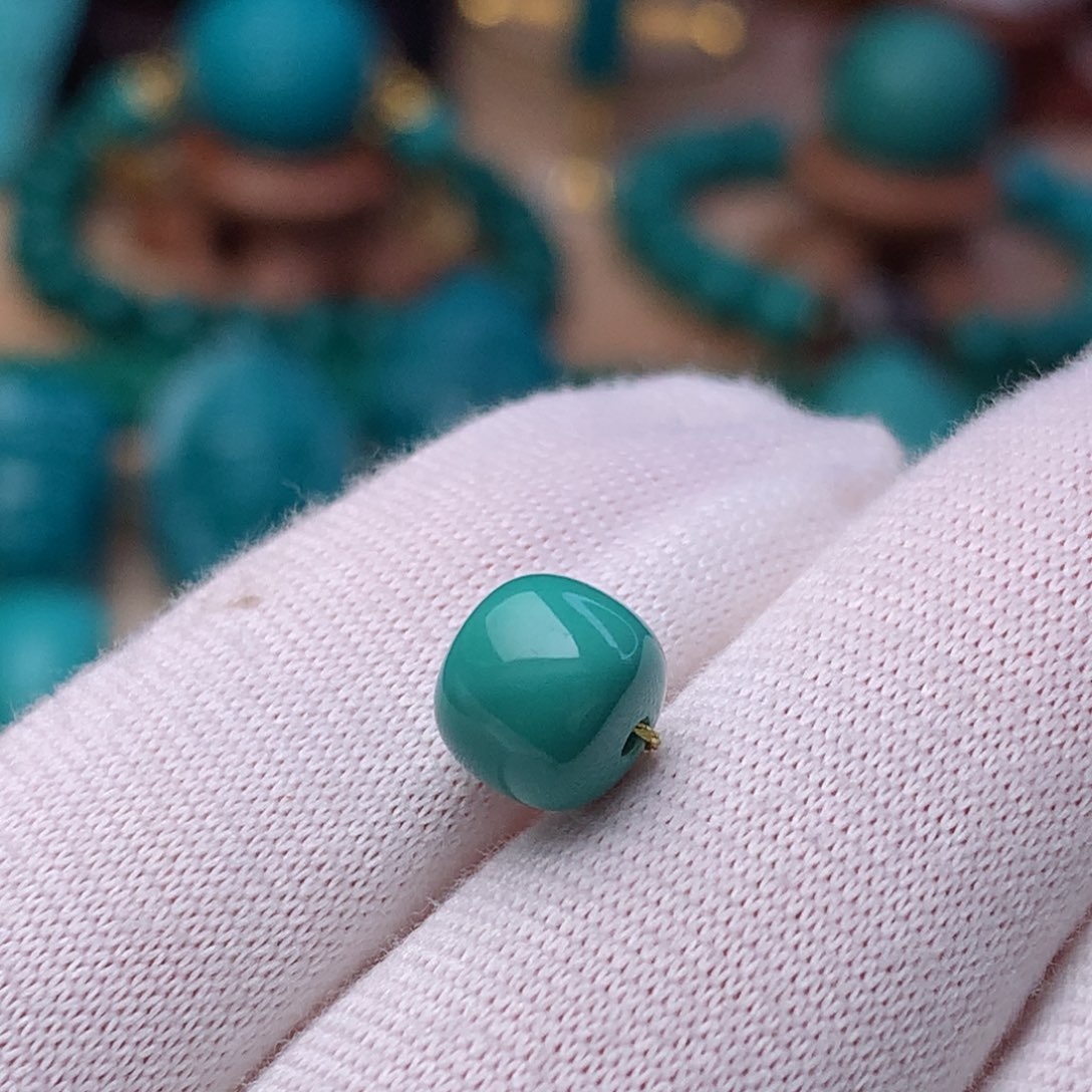 绿松石珠宝奇石未镶嵌7.5m m