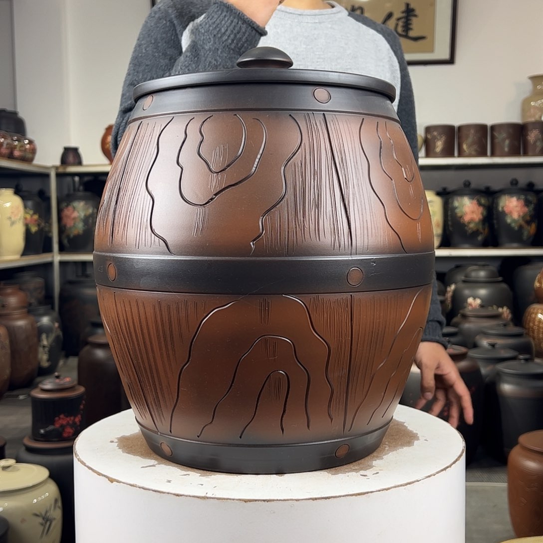 15饼茶缸25斤米缸纯手工精工