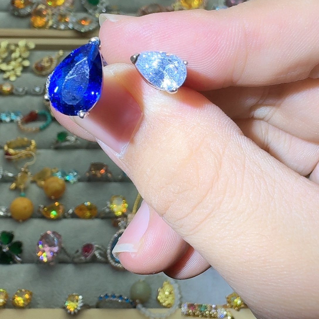 绿水晶戒指银S925镶嵌