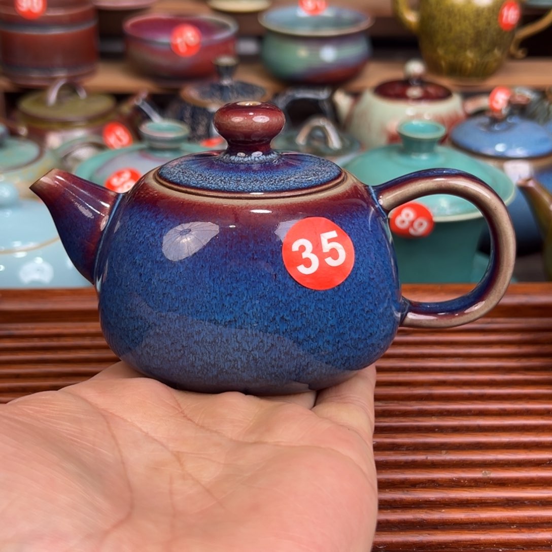 手工制作钧窑茶器