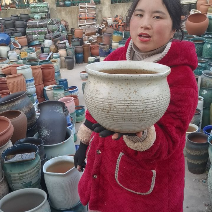 红陶口25高18一个盆