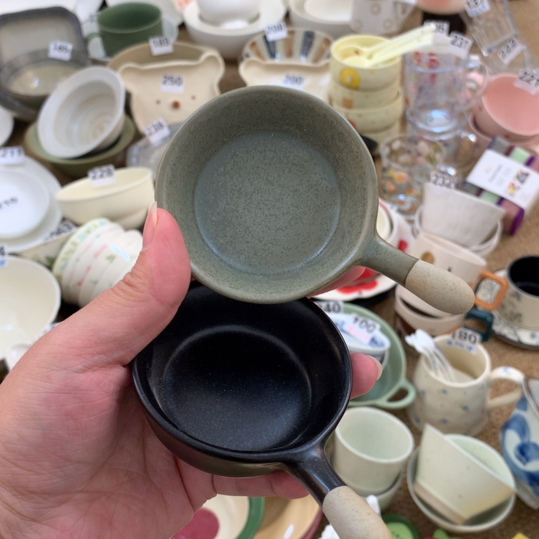 带把手调料碟黑色和青绿色各1个