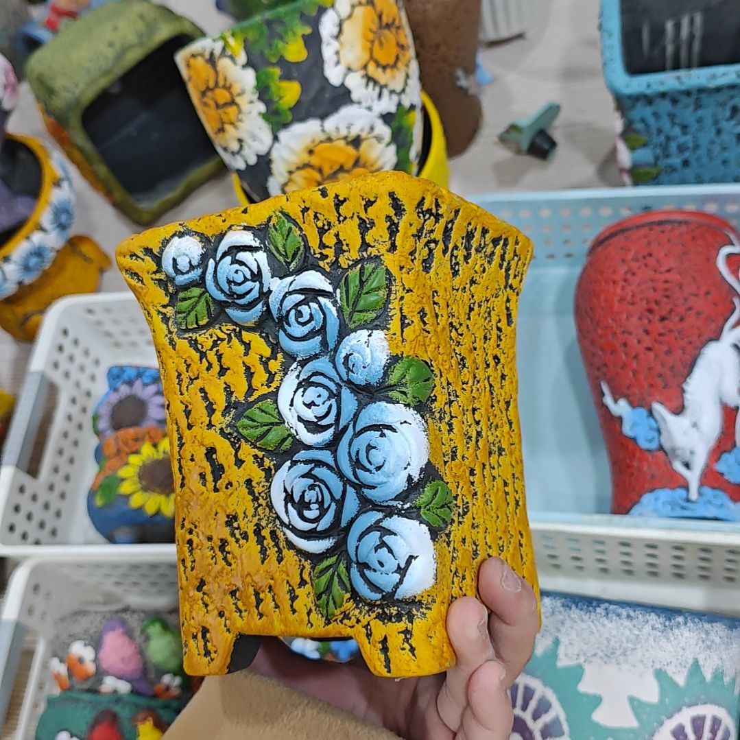 红陶吸水透气的白陶花盆凑满12发货