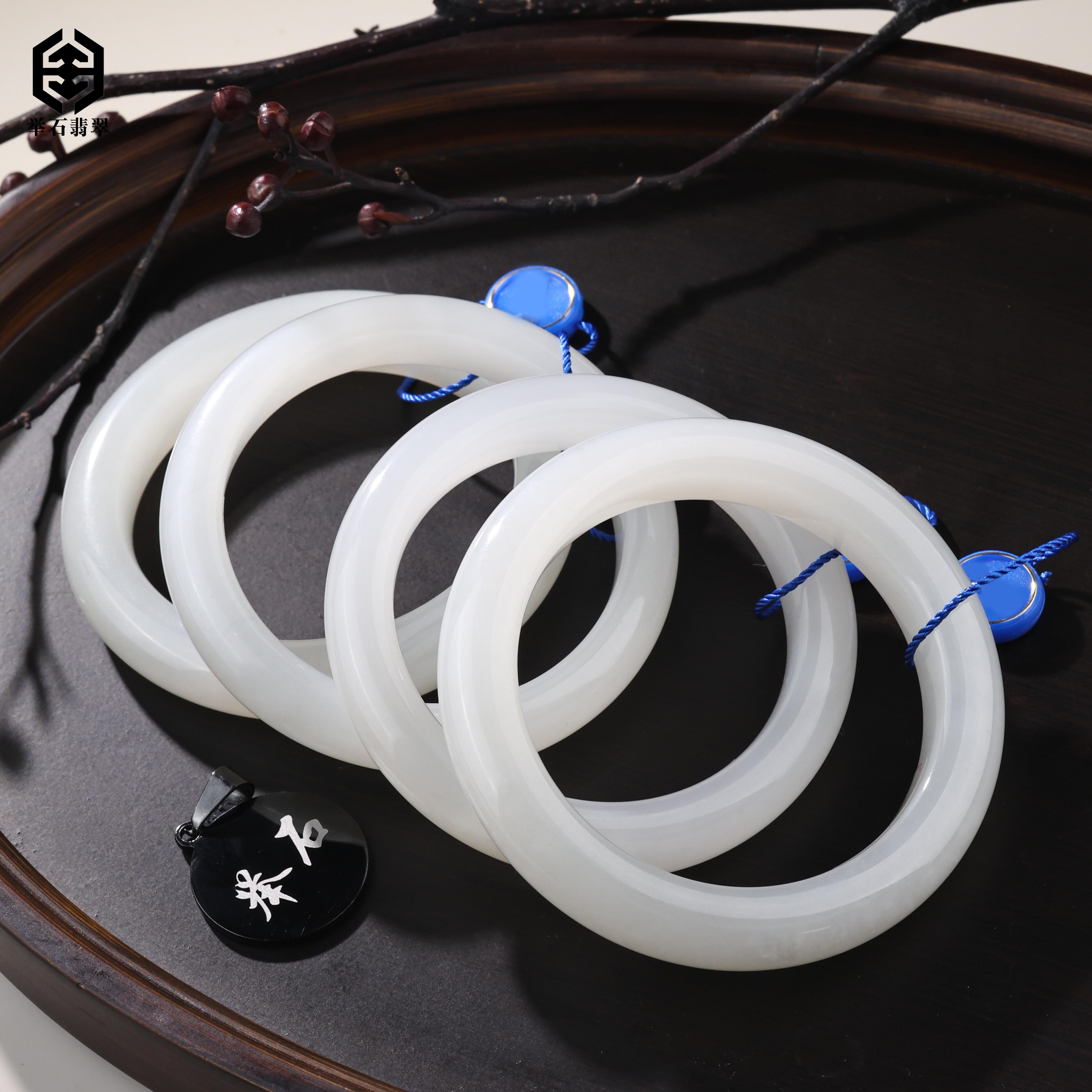 【举石臻品】TH1104-1000-102和田玉手镯（一件/多样性发/圈口自选）I