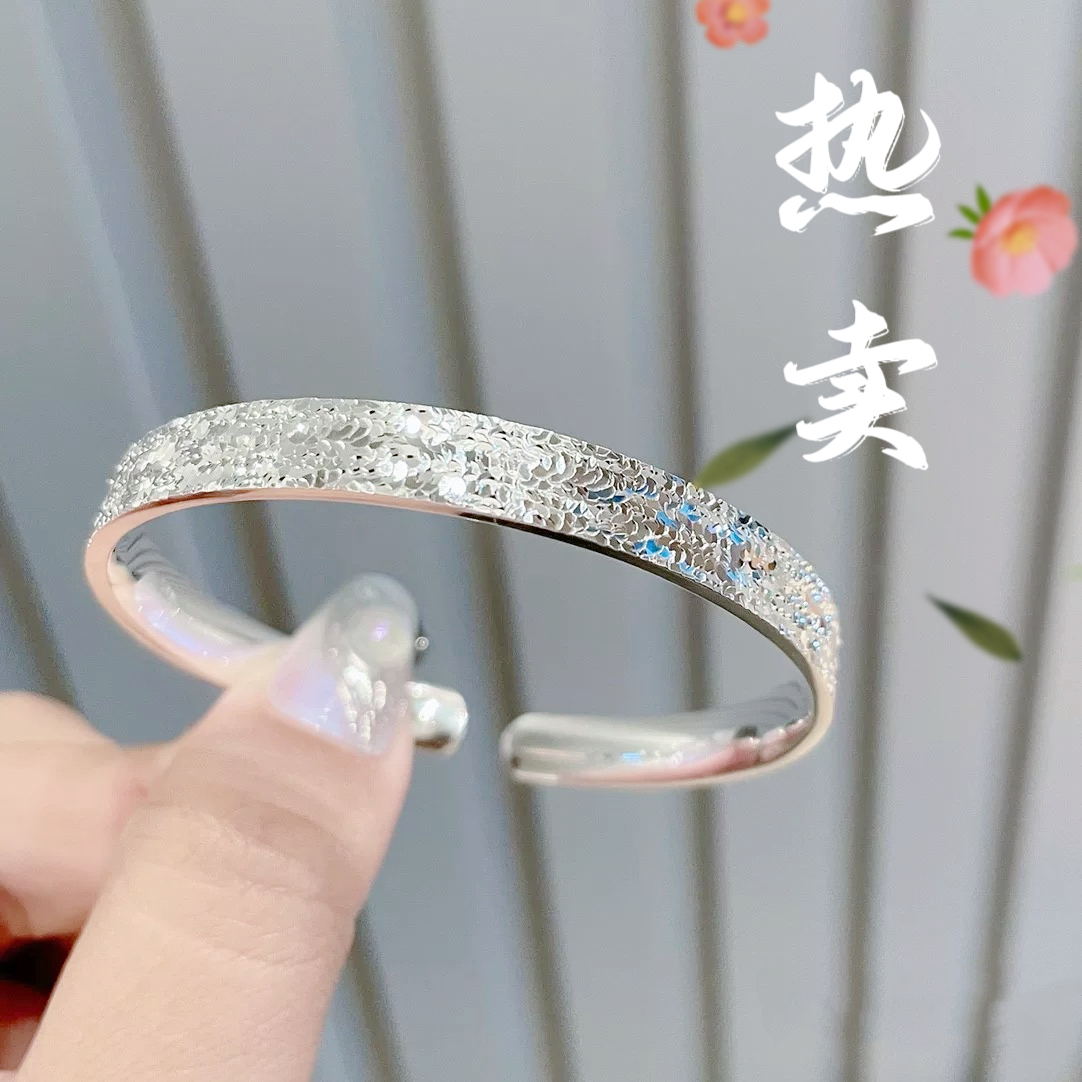 珐琅手链 3号 -碎冰冰999.9   开口时尚简约