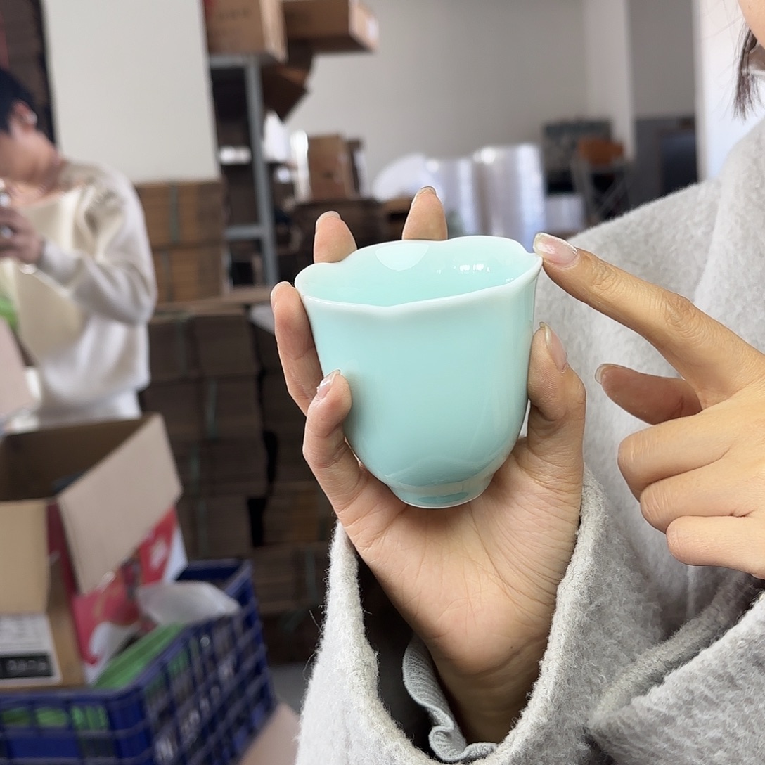 龙泉云间青瓷小米茶器