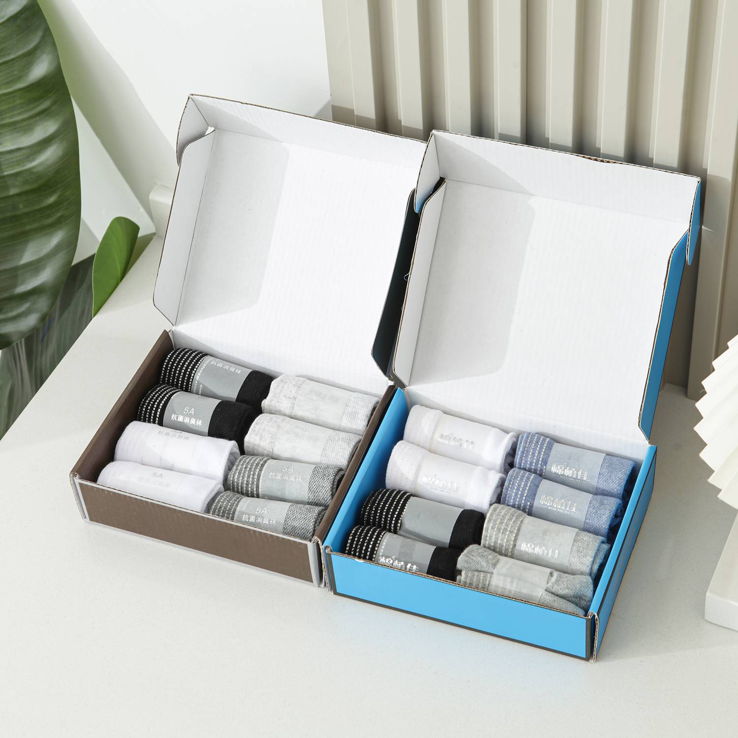 K251411 柔软舒适，亲肤性佳 8双装船袜