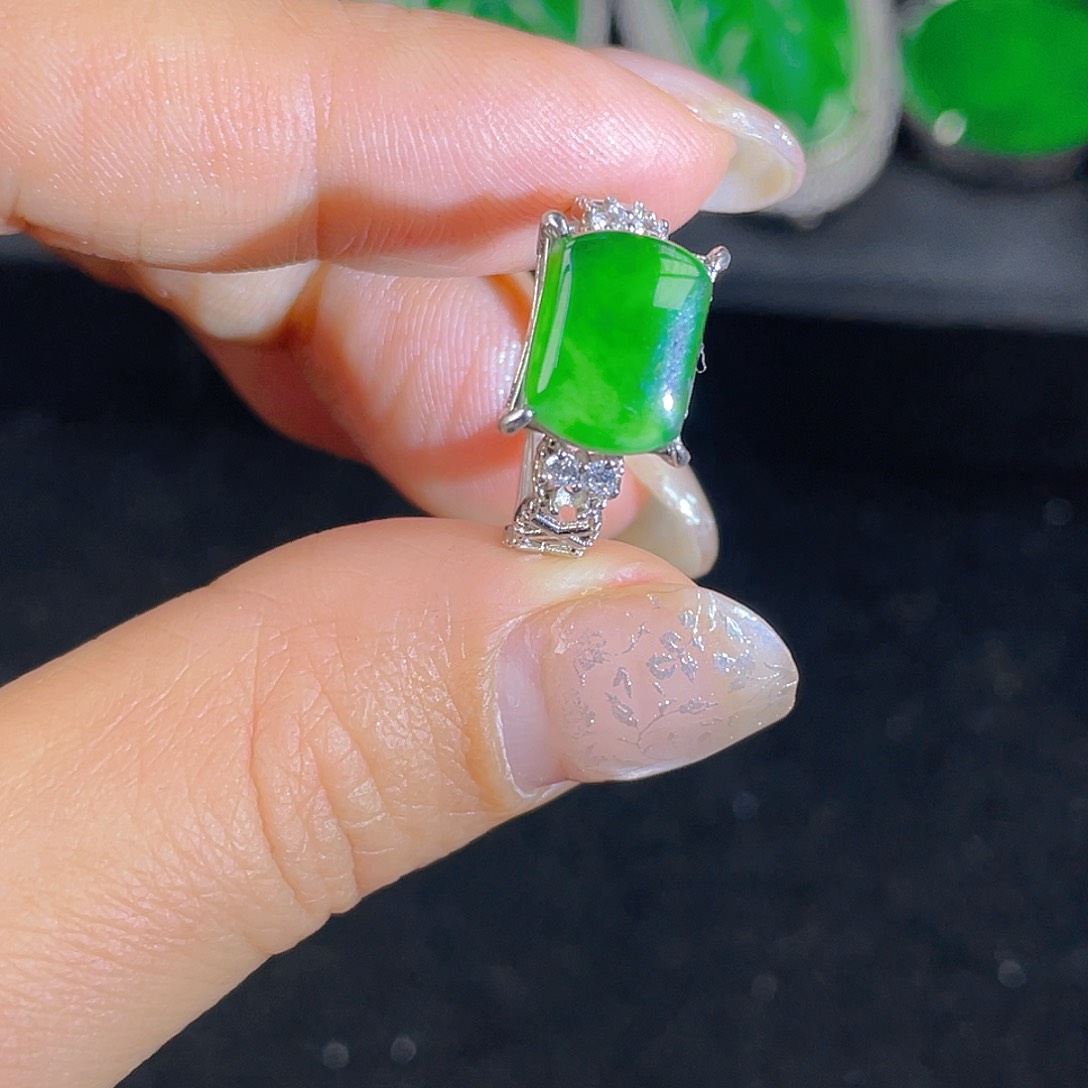 翡翠吊坠(不含链)银S925镶嵌