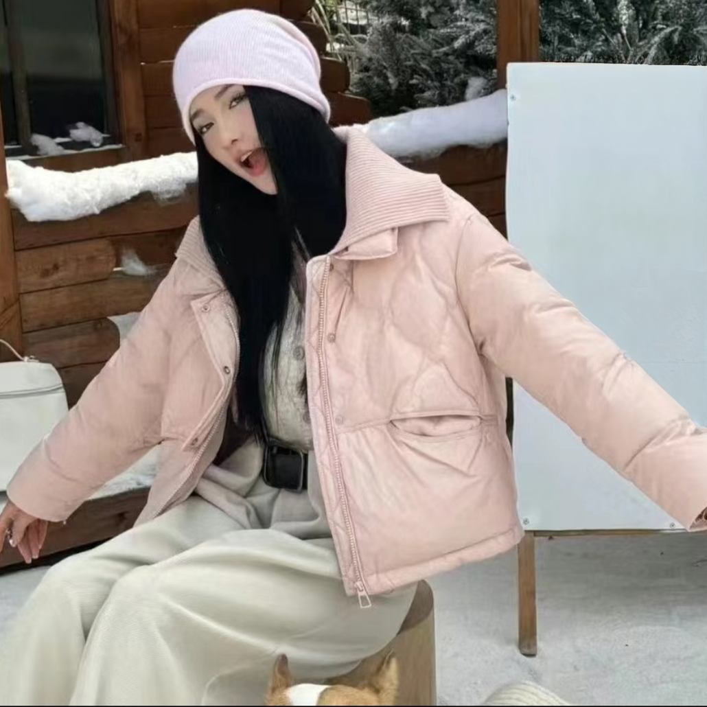 冬季新款大码F010短款时尚潮流羽绒服简约(以主播手里实物为准)