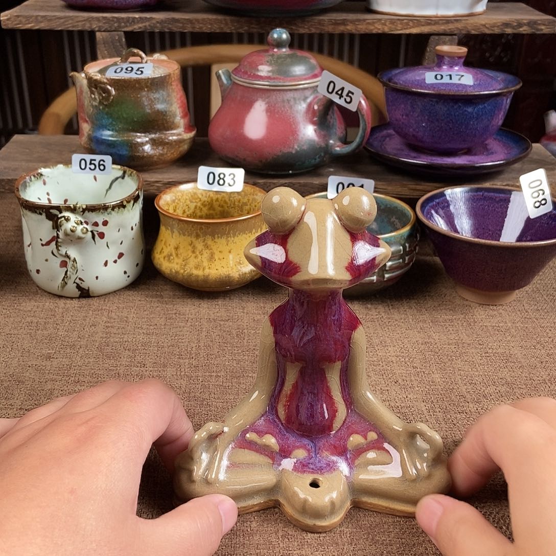 瓷片钧瓷茶壶茶具