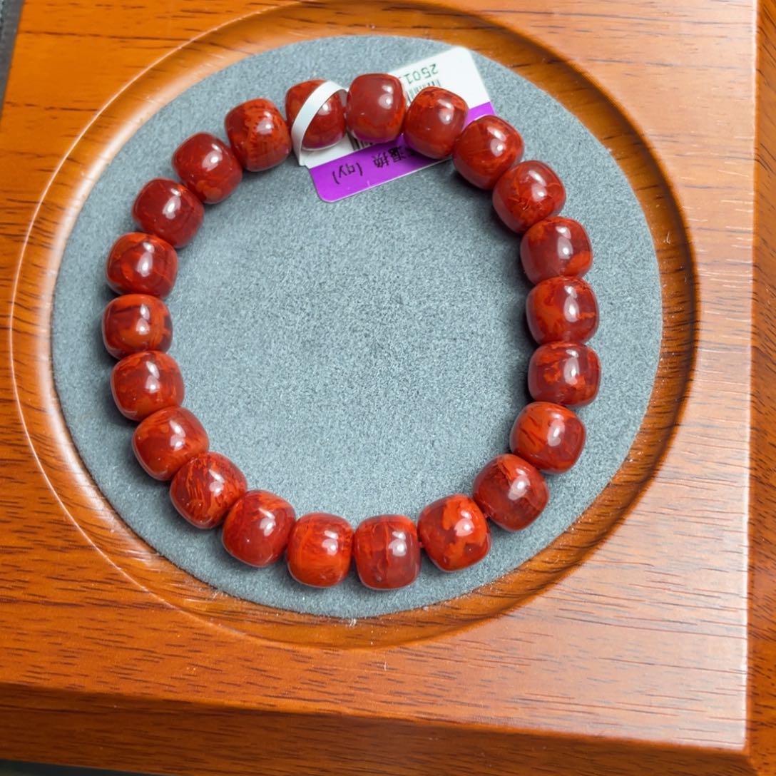 南红玛瑙9加手串未镶嵌景*景
