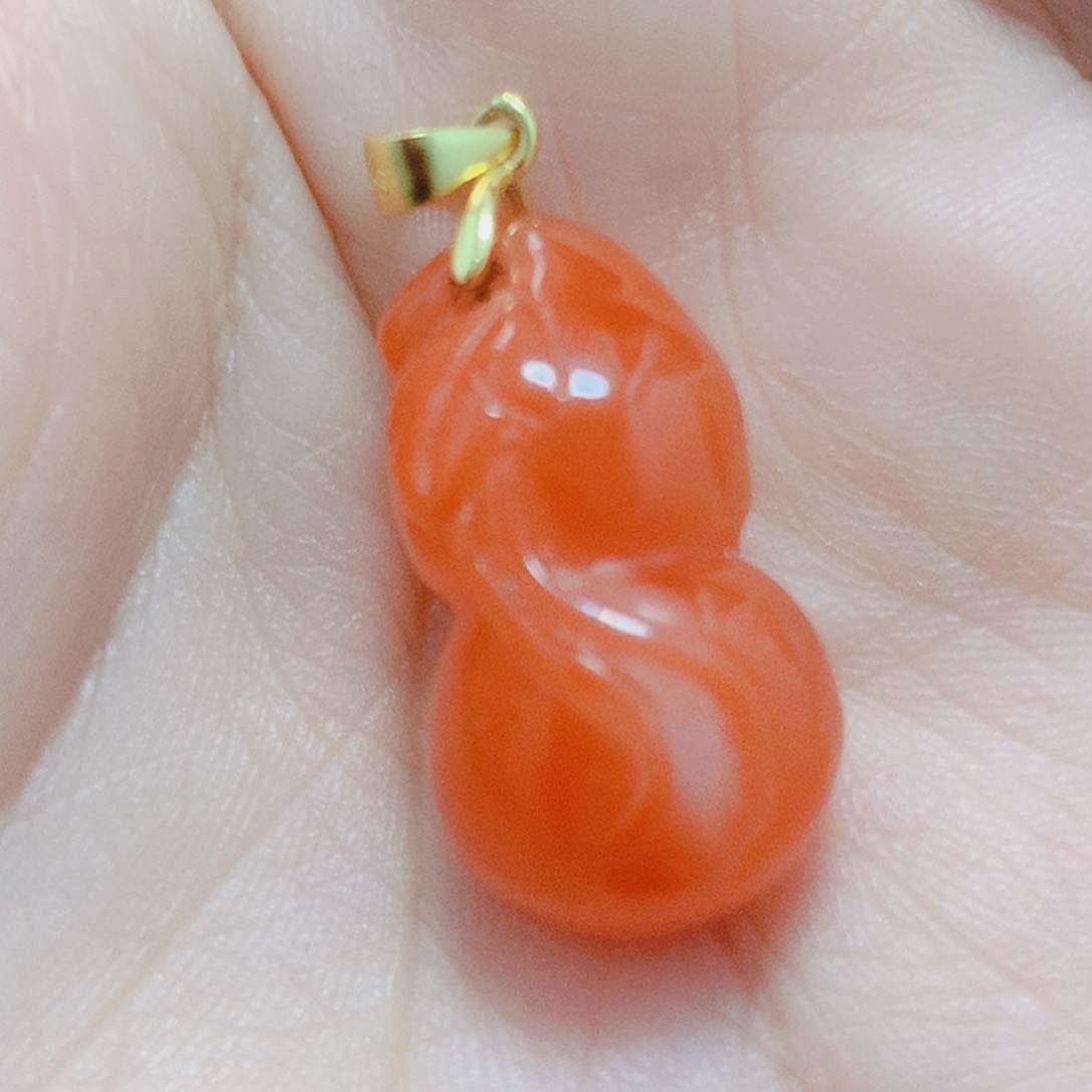 南红玛瑙银S925镶嵌吊坠(不含链)