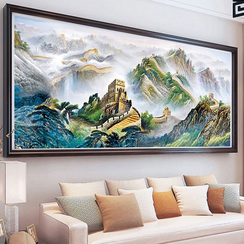 万里长城龙抬头十字绣新款线绣客厅大幅山水风景画自己绣