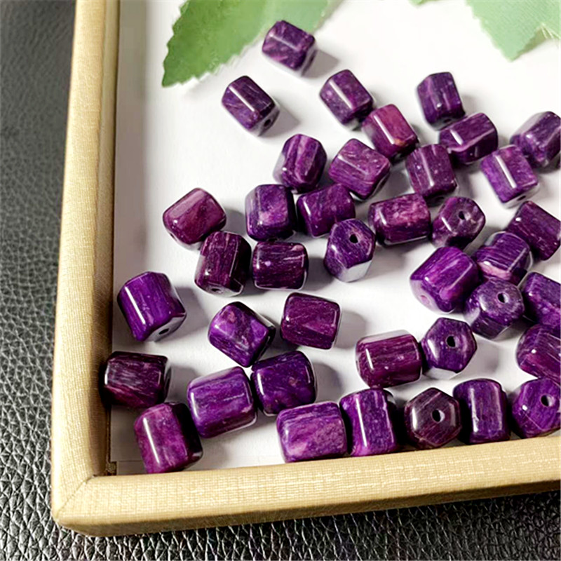 南非老矿帝王紫红丝绒7.5*9.5M六楞单珠S238多样性发一