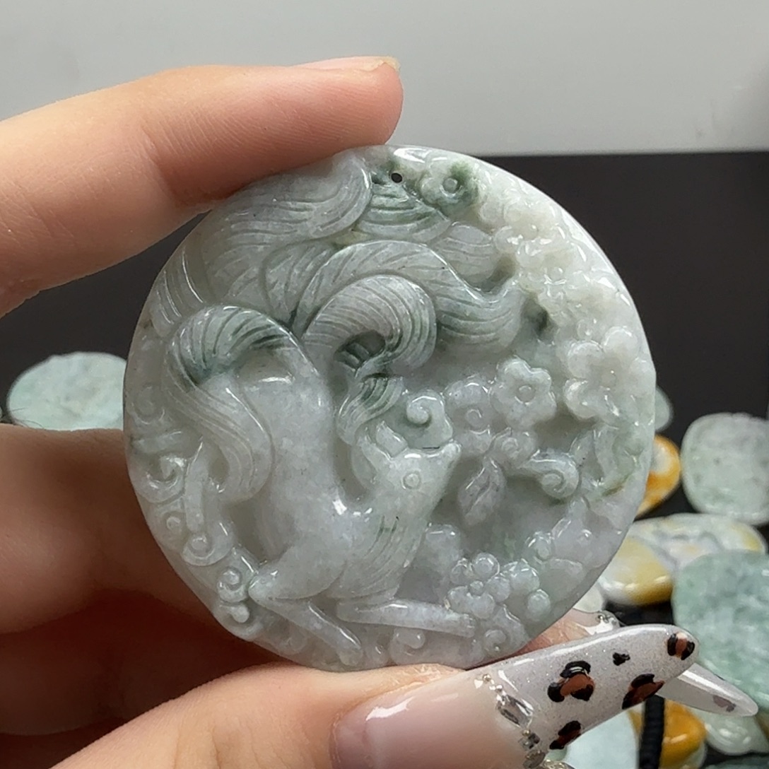 翡翠未镶嵌耳饰翡翠