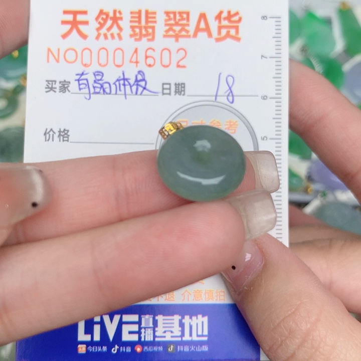 翡翠18K金镶嵌颈饰扣