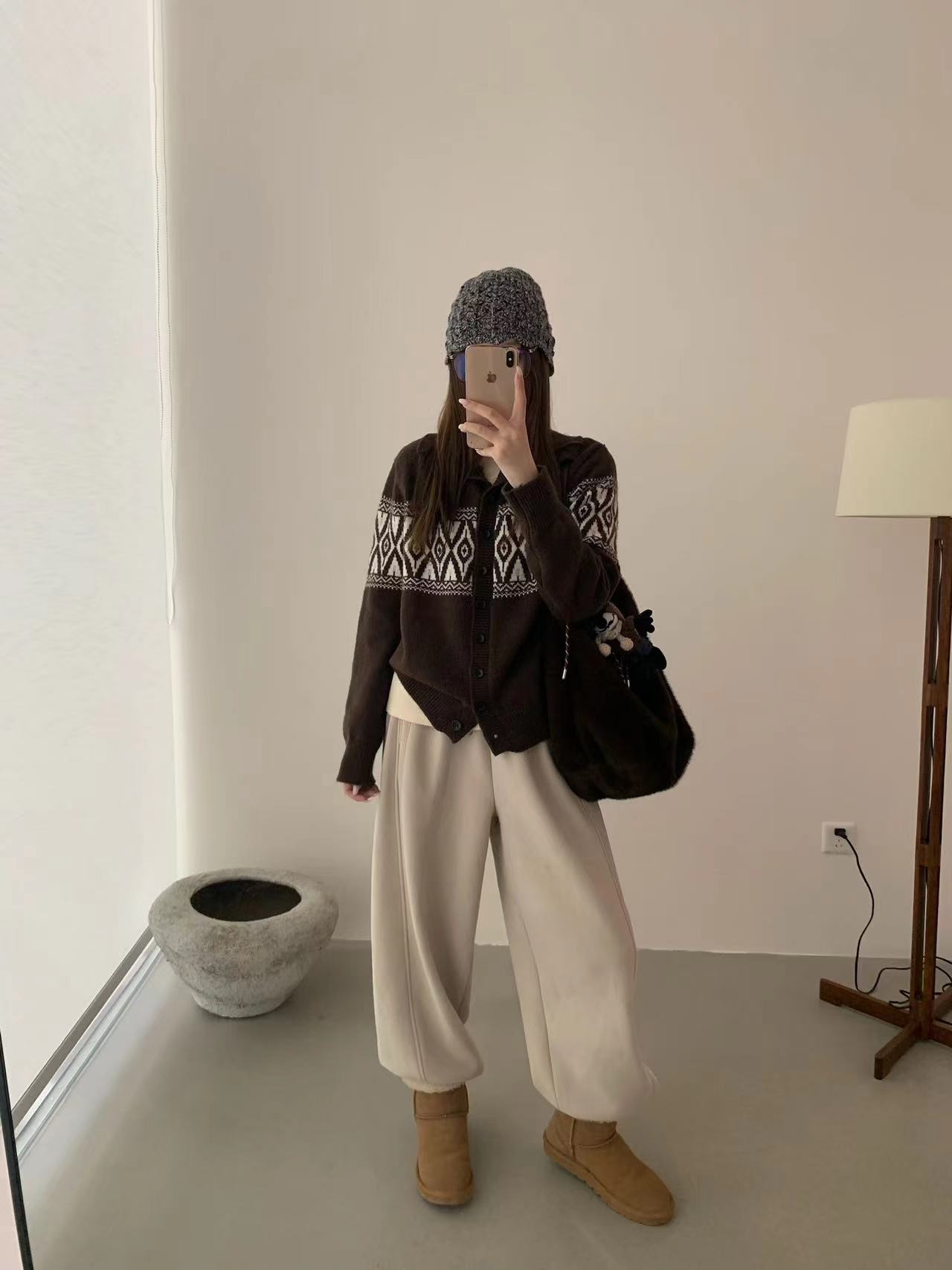 Bubble-153-复古提花毛衣开衫