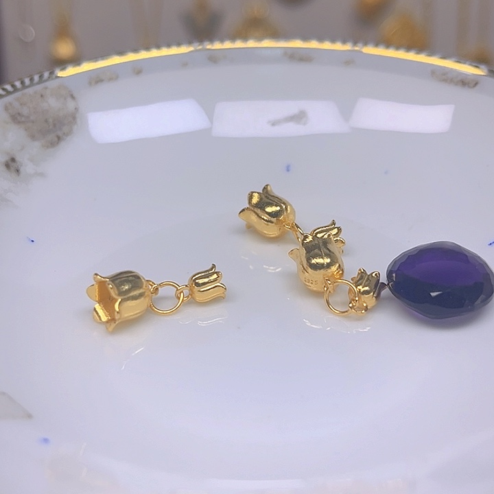 紫晶颈饰银S925镶嵌紫晶925镶嵌195