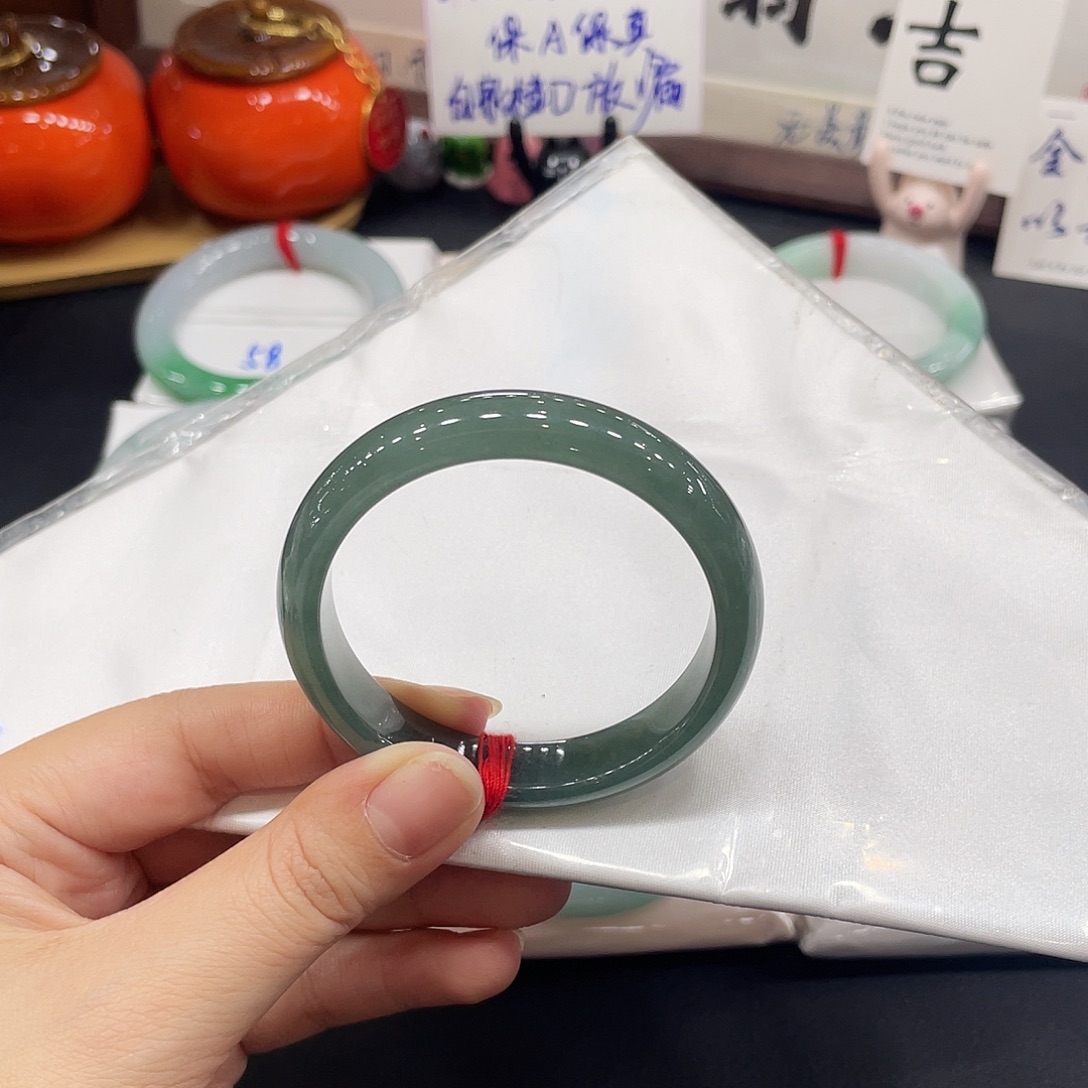 翡翠未镶嵌手镯天然缅甸A货翡翠手镯16