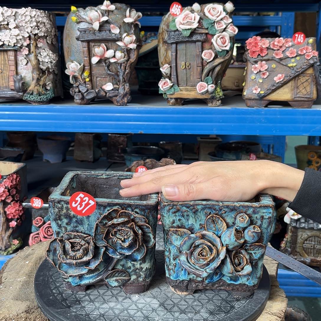 微瑕537 号陶然花器手工花盆