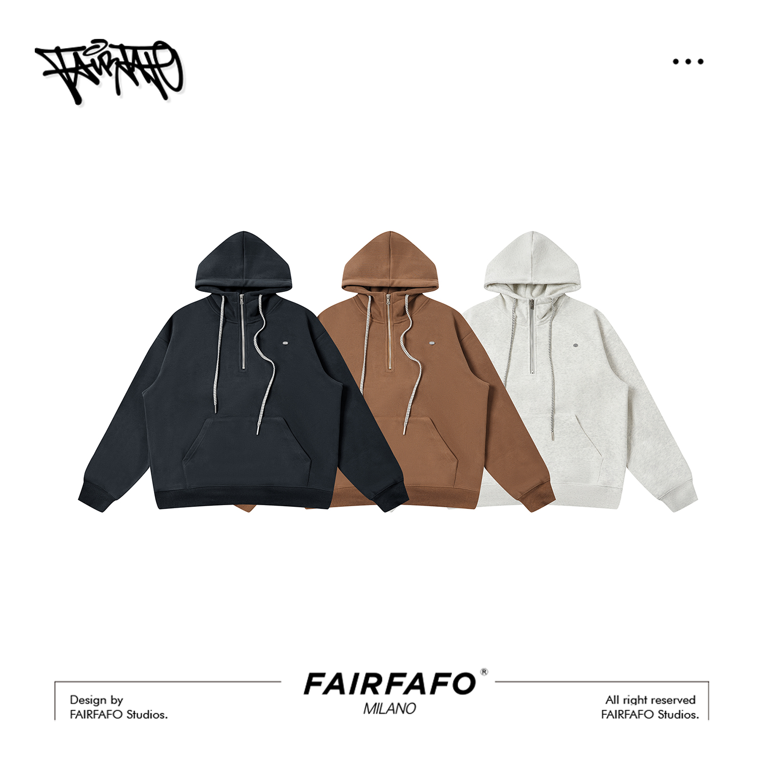 【加绒抽绳半拉链卫衣】WY511C6002