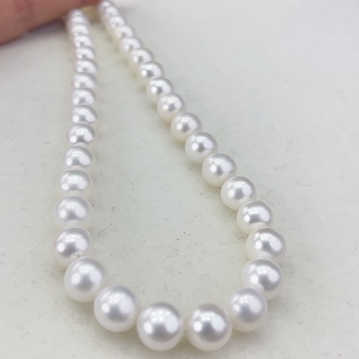 淡水珍珠颈饰银S925镶嵌卡9极光冷白高品
