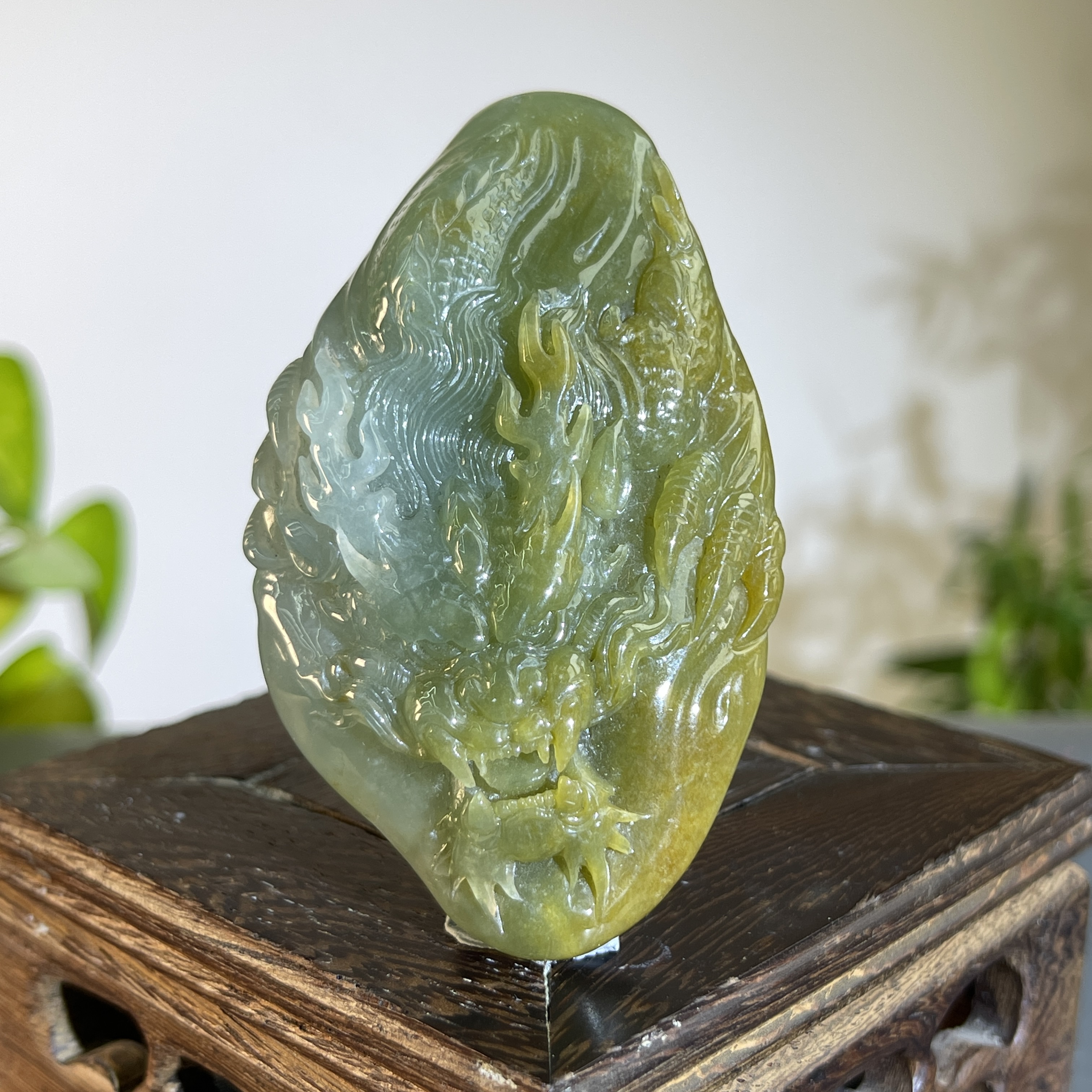 JXW10-139  天然缅甸A货翡翠 龙牌