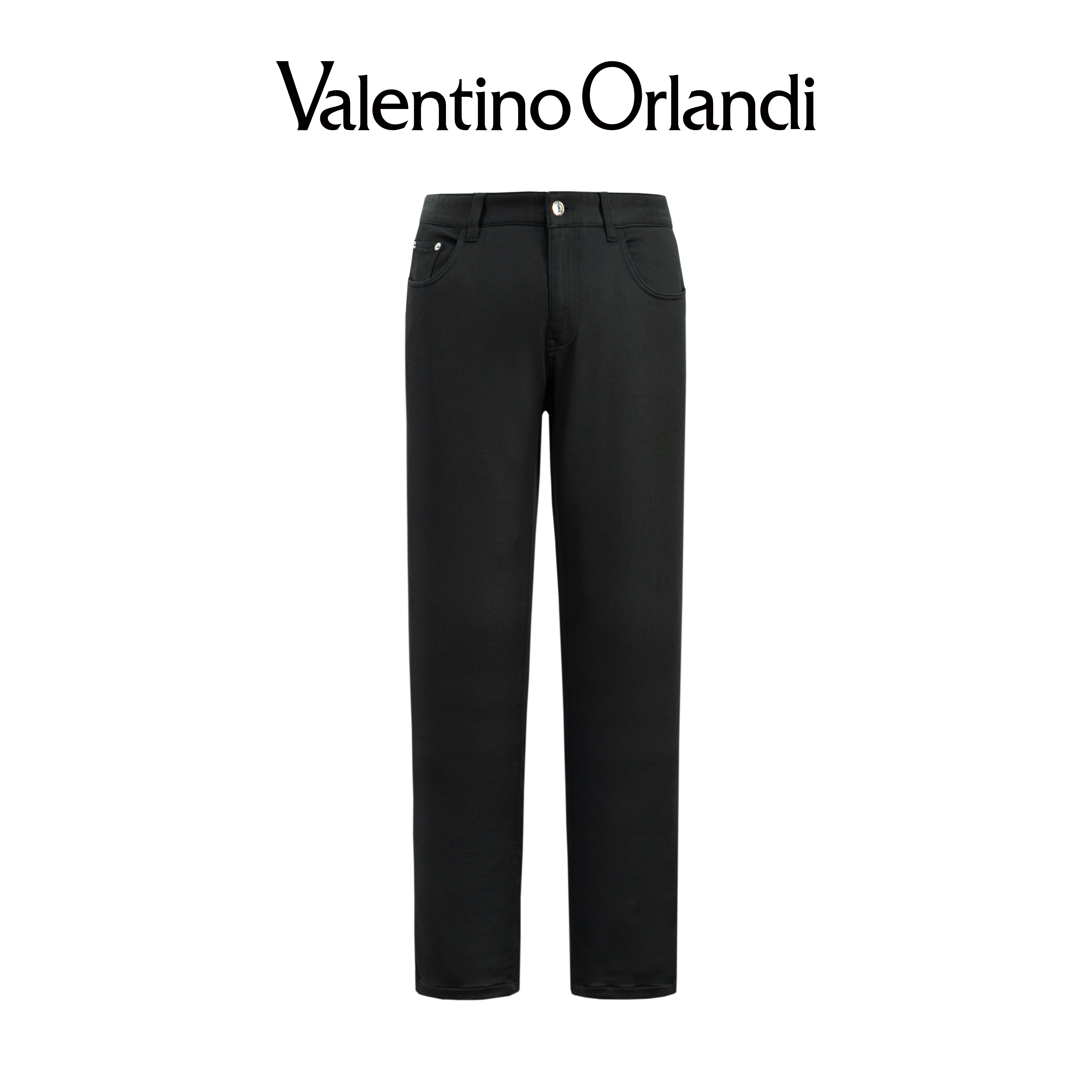 Valentino orlandi男士春秋A版时尚百搭休闲刺绣小标直筒牛仔裤