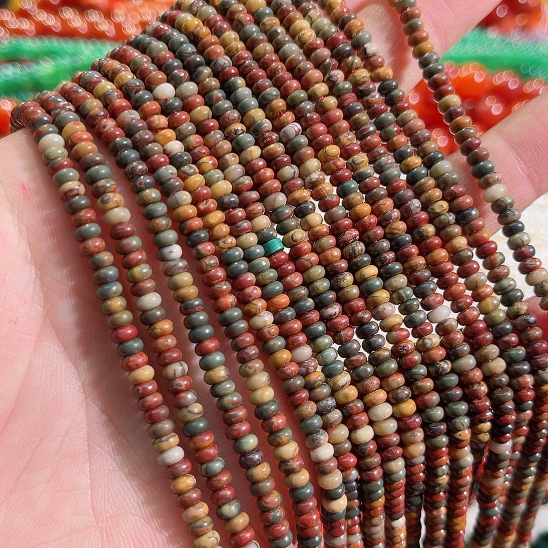 玛瑙/玉髓未镶嵌珠宝半成品毕加索算盘4mm