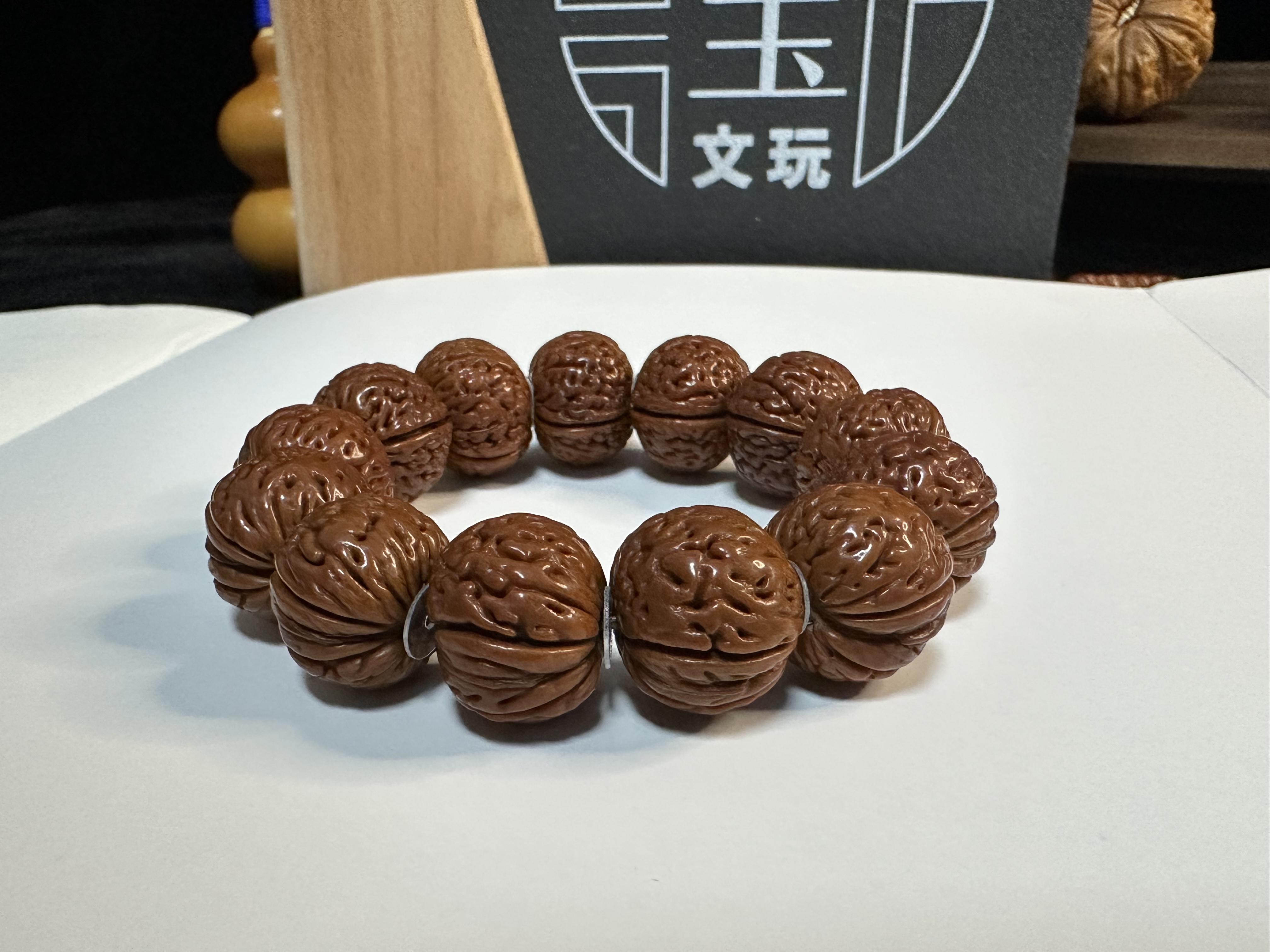 河北芭蕉扇桃核 矮桩脑纹 手盘4年 包浆厚重 全品无修