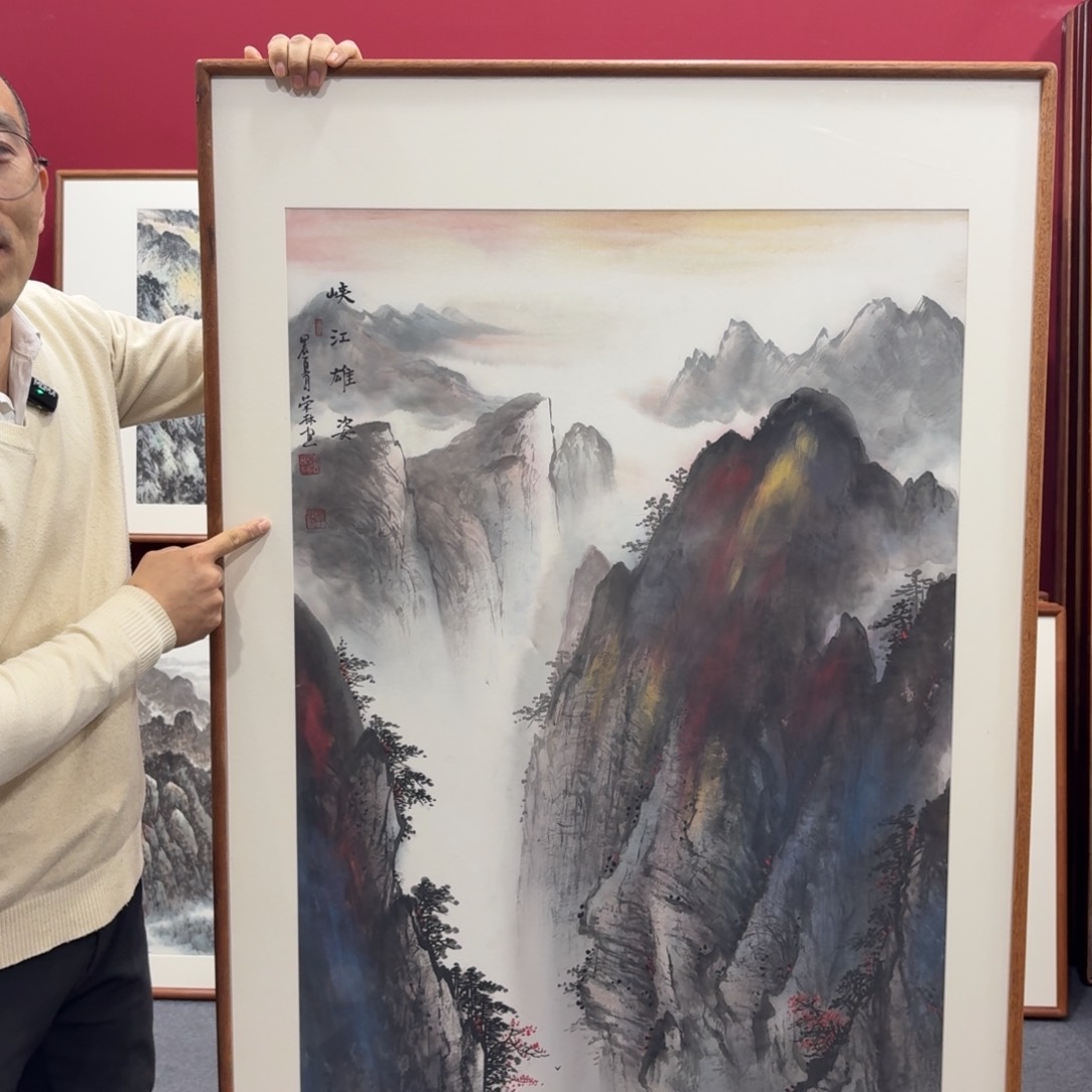 国画手绘作品带框包邮160成80