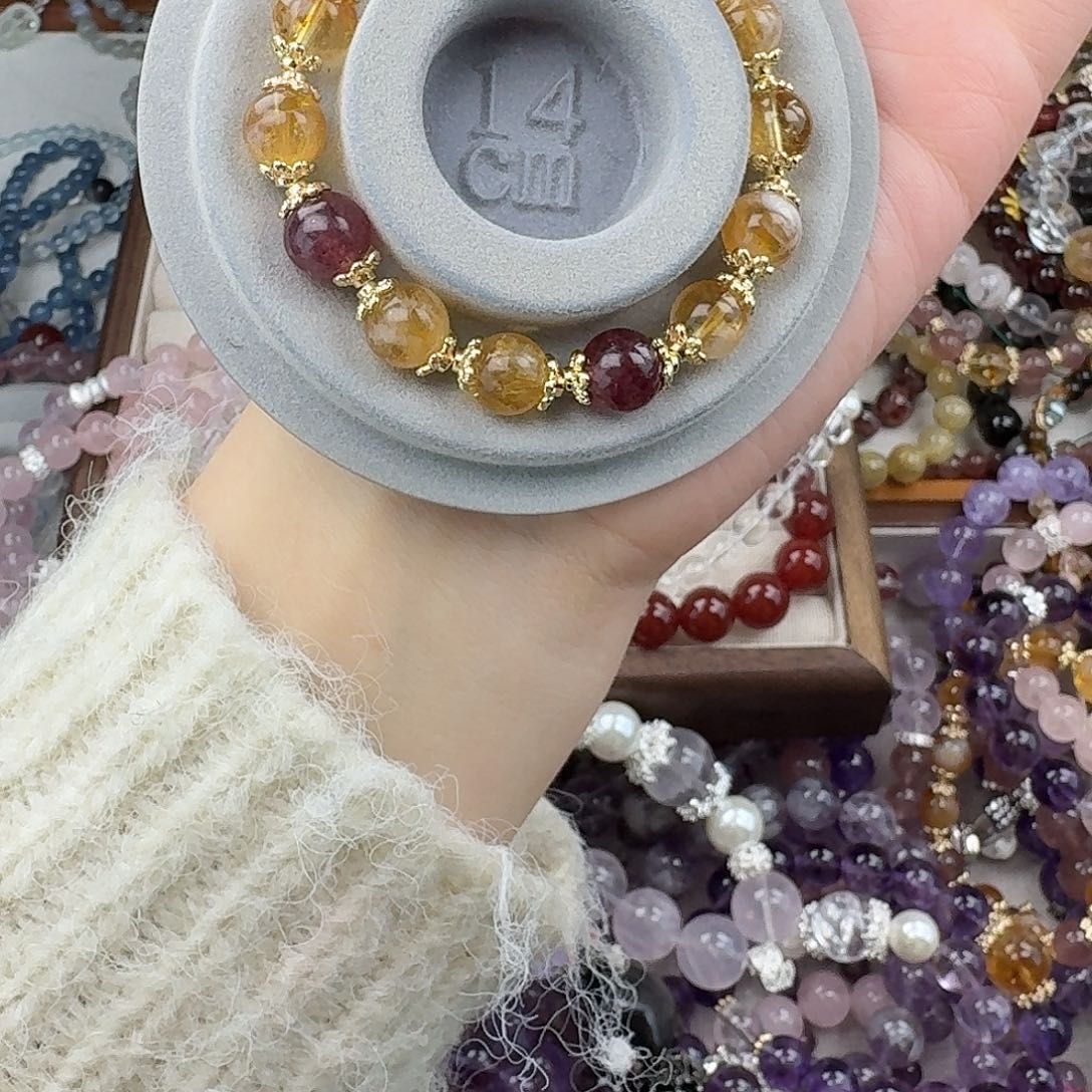 烟晶手链未镶嵌好