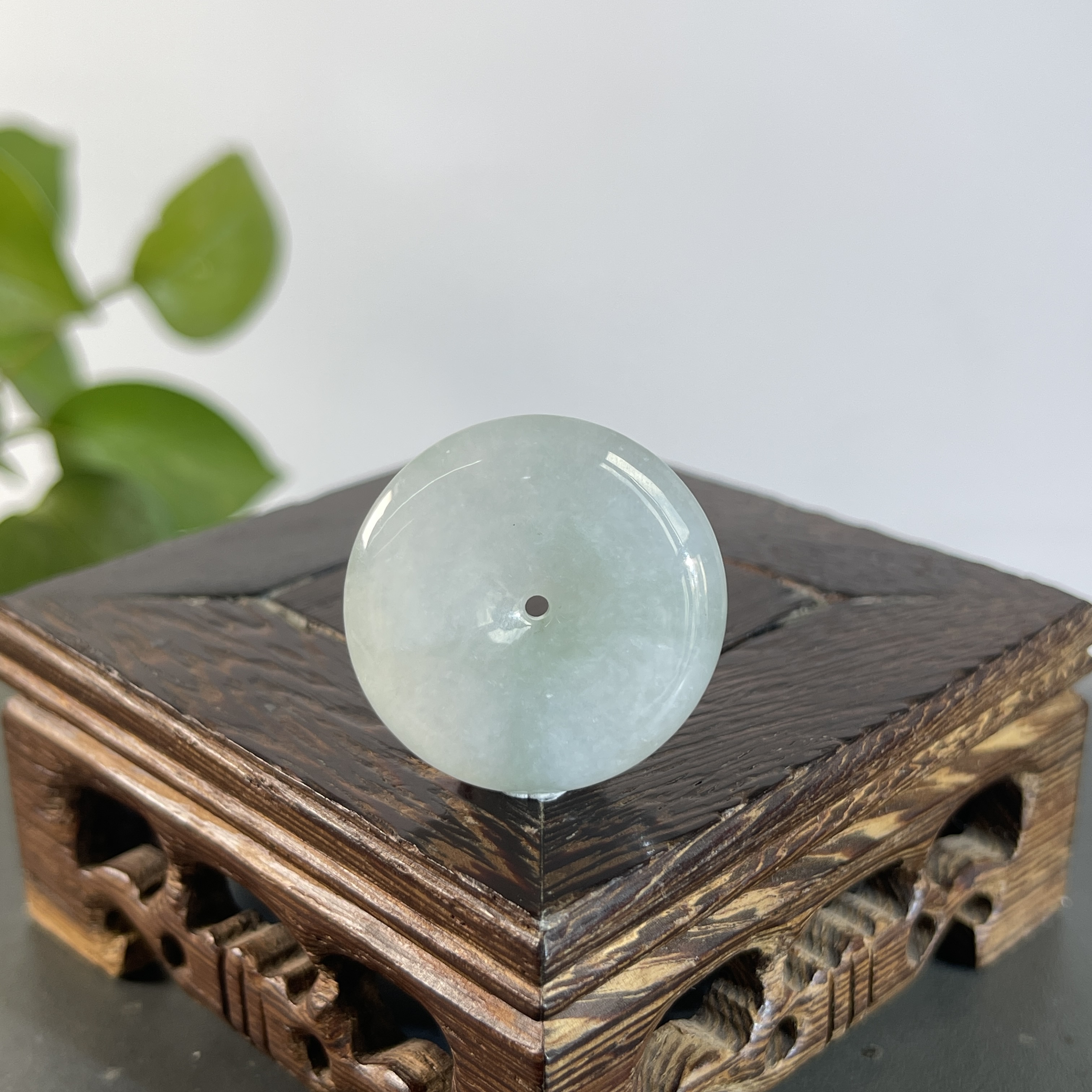 JYB03-018  天然缅甸A货翡翠  平安扣