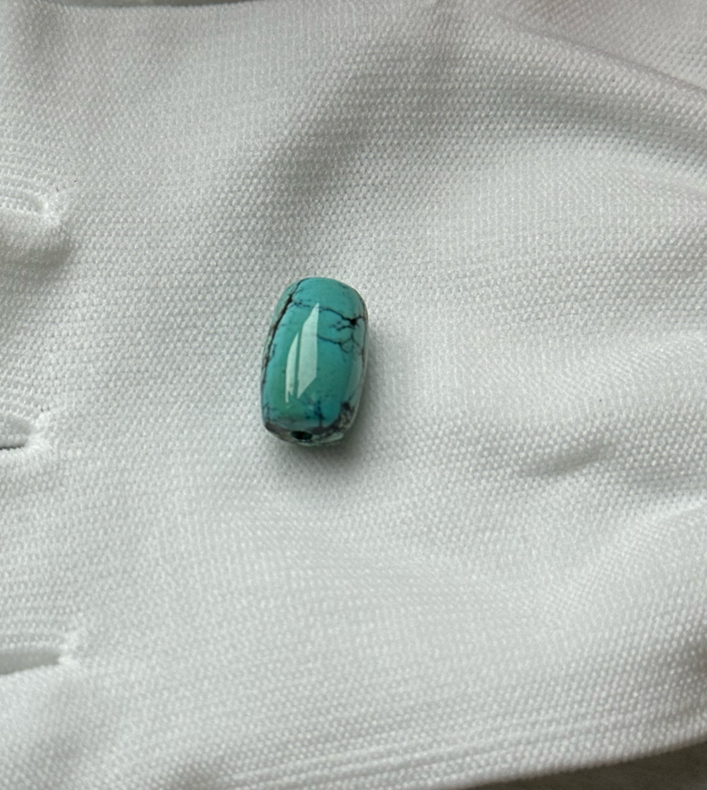 天然原矿玉化蓝桶珠10mm 