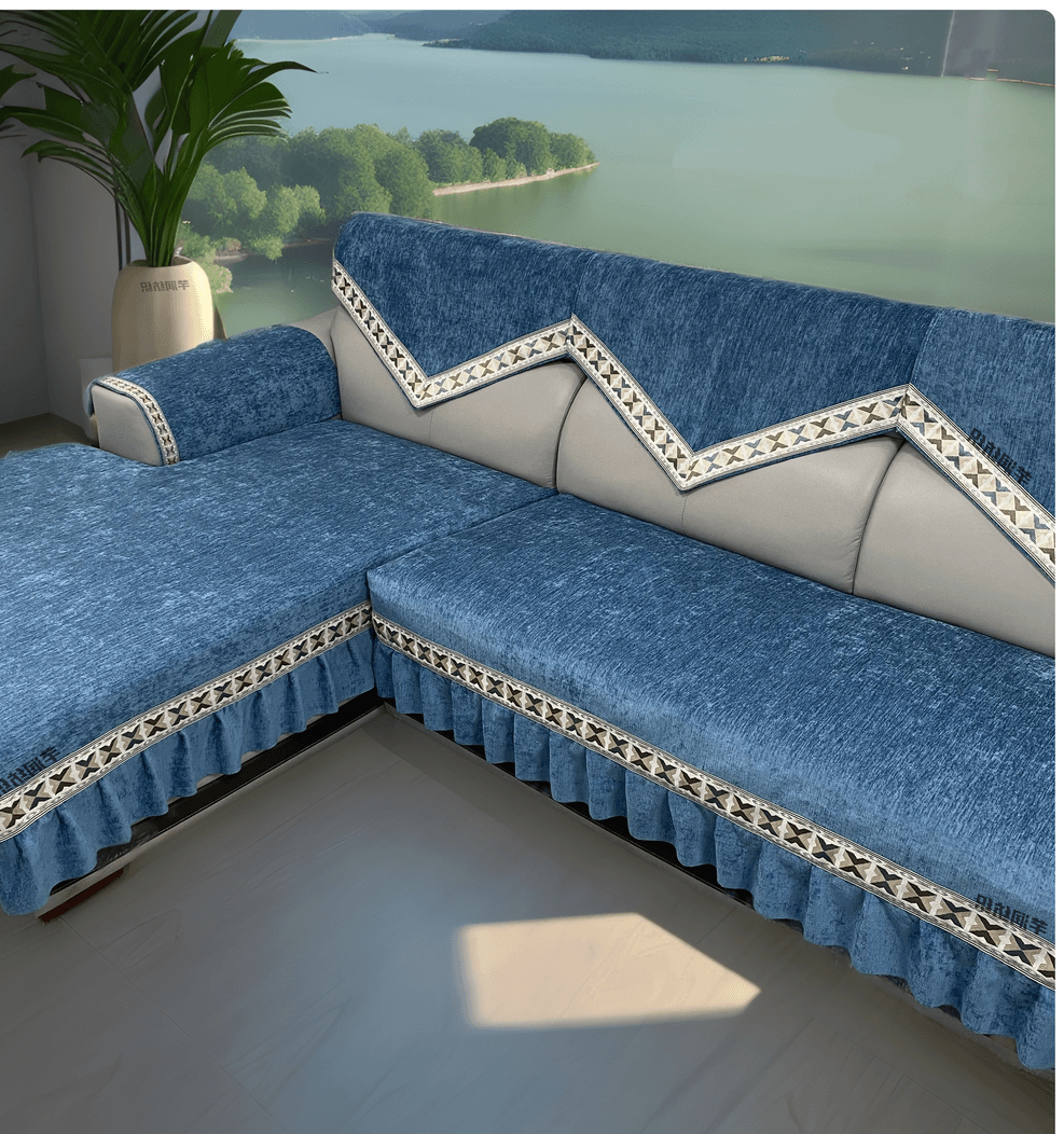 雪尼尔面料扶手巾-抱枕套单片