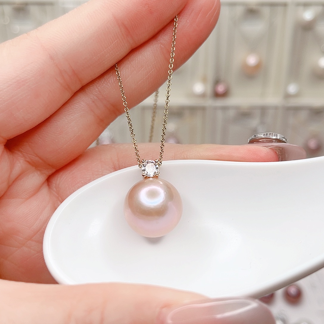 合金淡水珍珠吊坠(赠链)