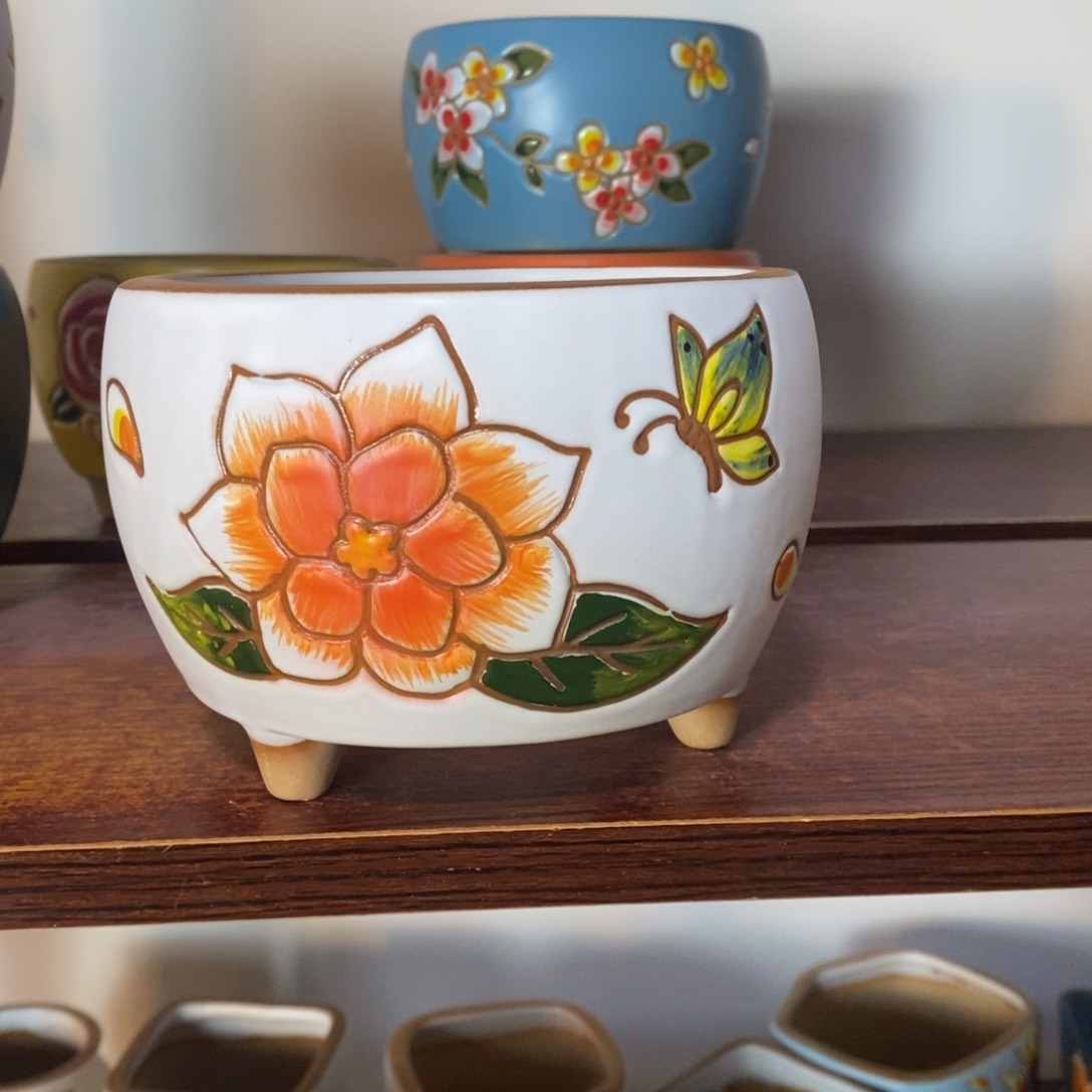 红陶韩式多肉植物花盆