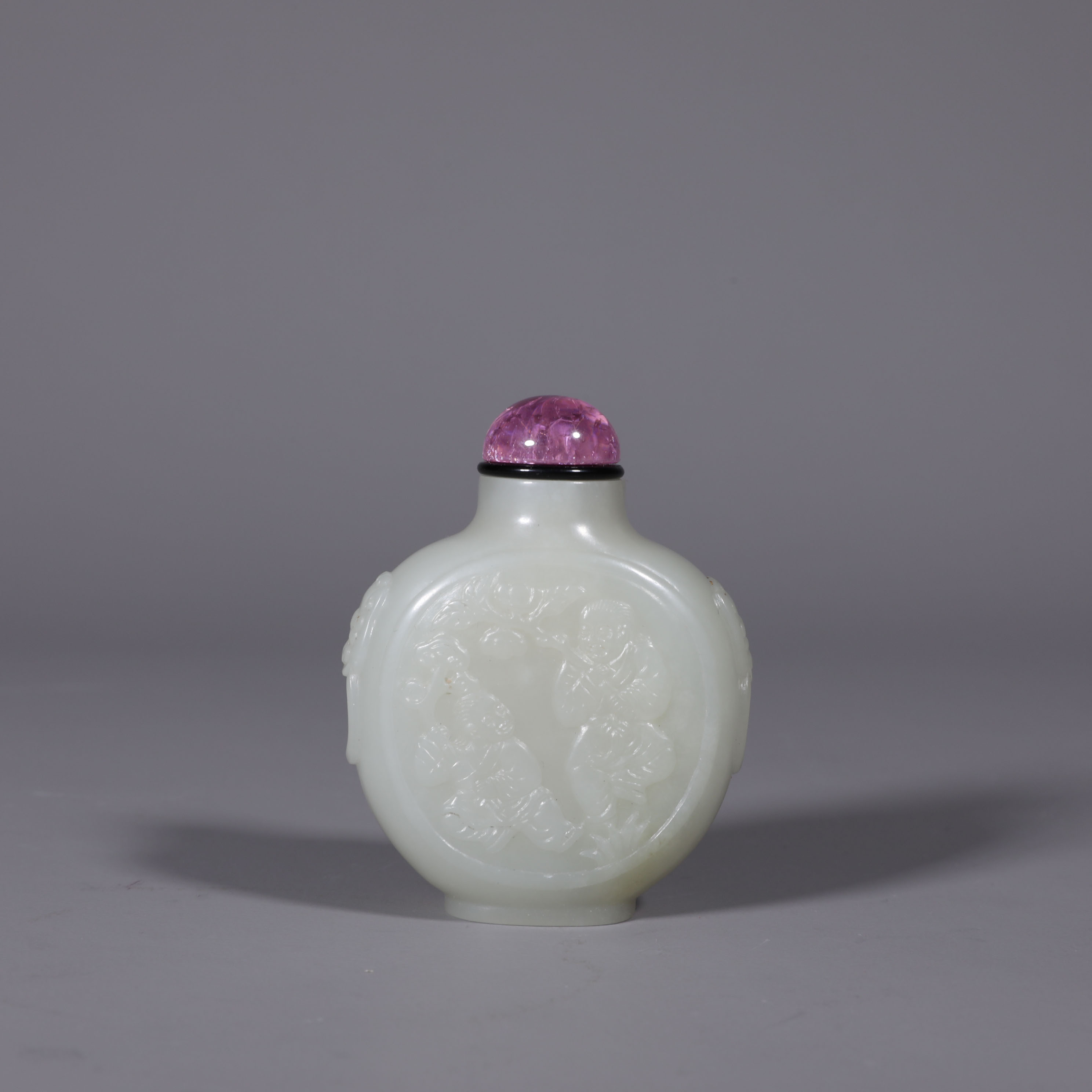 LOT061416 清 玉雕和合二仙鼻烟壶