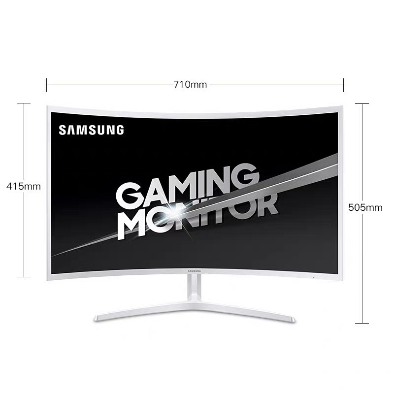 9新 Samsung/三星 三星32寸曲面白色高清电竞游戏二手显示器