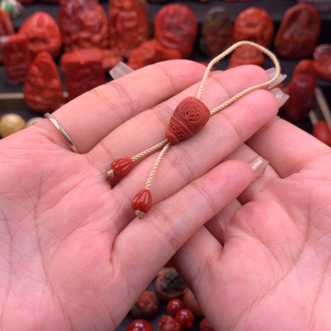 南红玛瑙南红川料原矿精工配饰套装未镶嵌