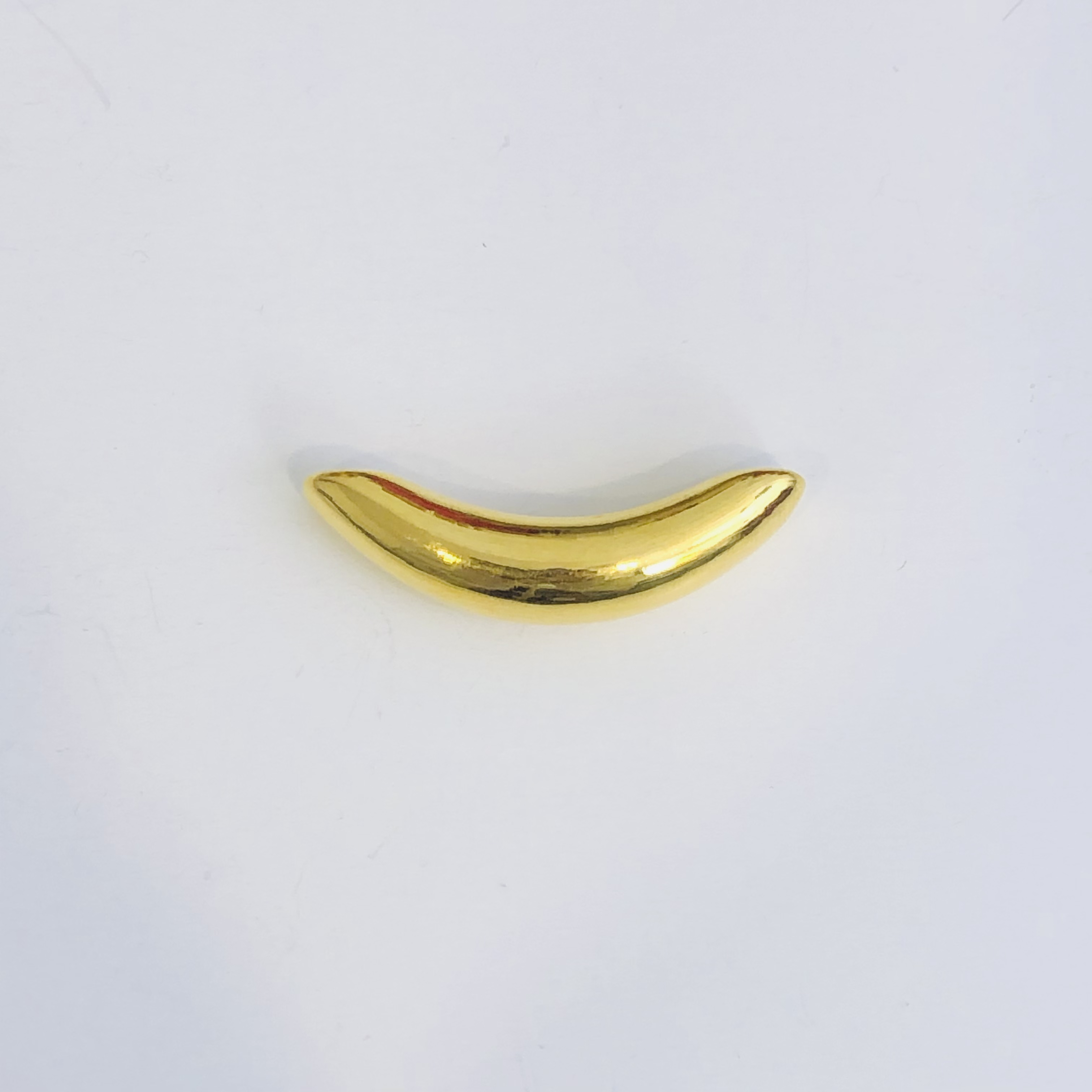 萃华足金月亮弯管吊坠3D硬金工艺