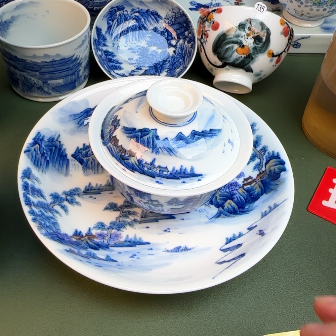 彦祖纯手工手绘茶具