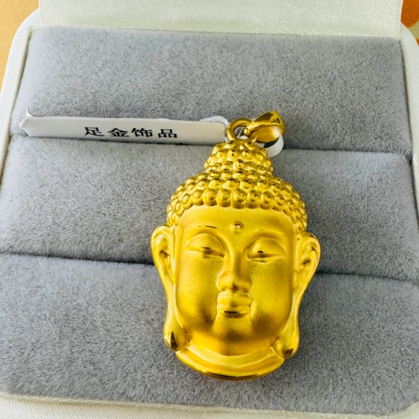 【木木专享】足金999饰品 佛头 3.50 GP