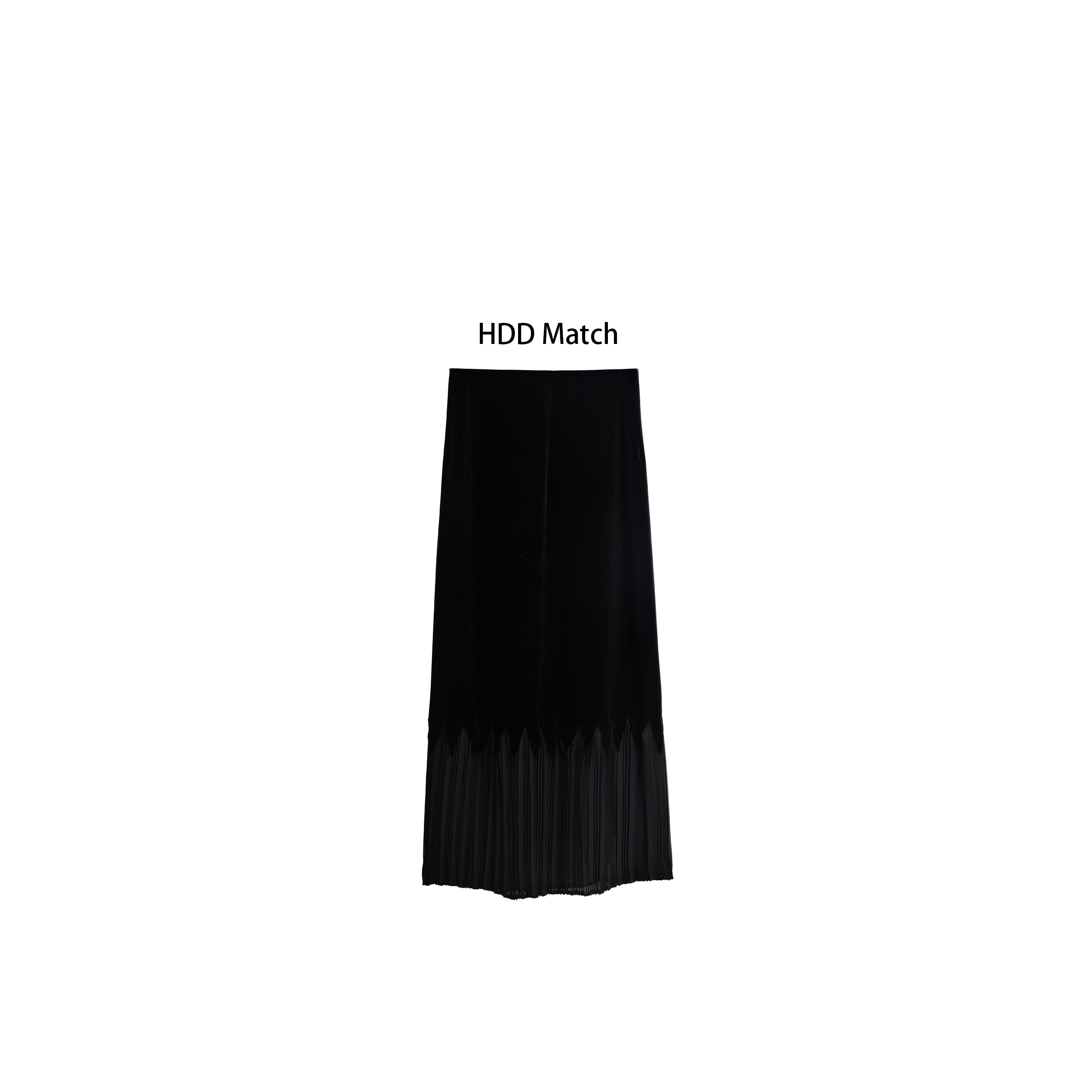 HDD Clothing "温婉方式"夏季女款定制拼接设计丝绒半身裙 Y7262