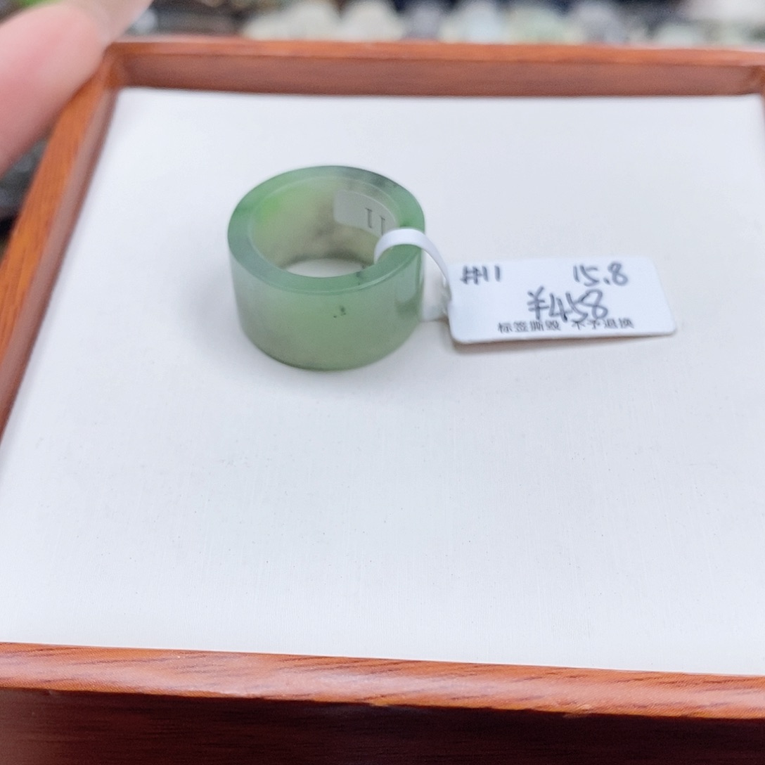 和田玉戒指未镶嵌s****酪专拍13-15.8