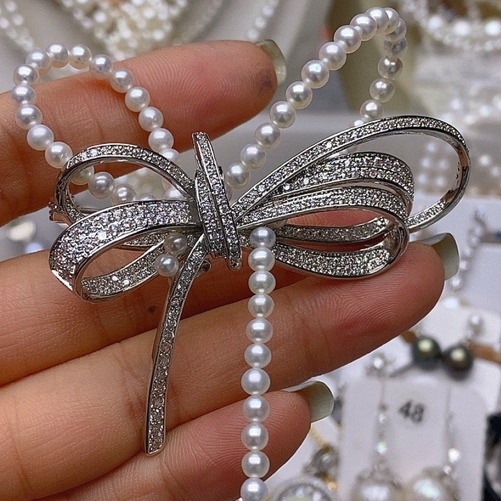 淡水珍珠未镶嵌胸针