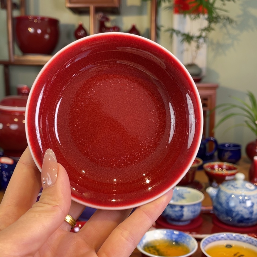 清欢雅玩原矿郎红福利杯垫