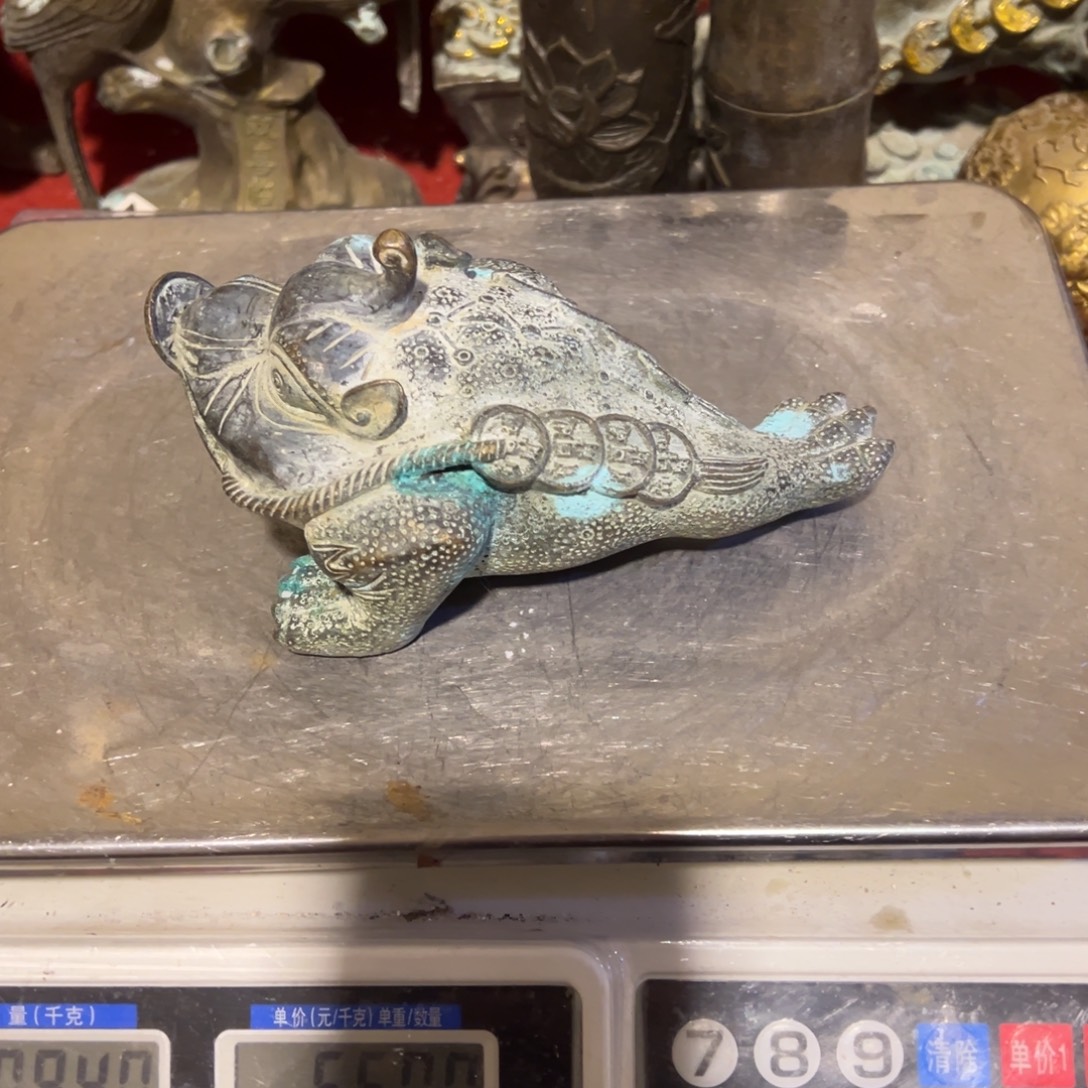 笑***2黄铜摆件，文房摆件